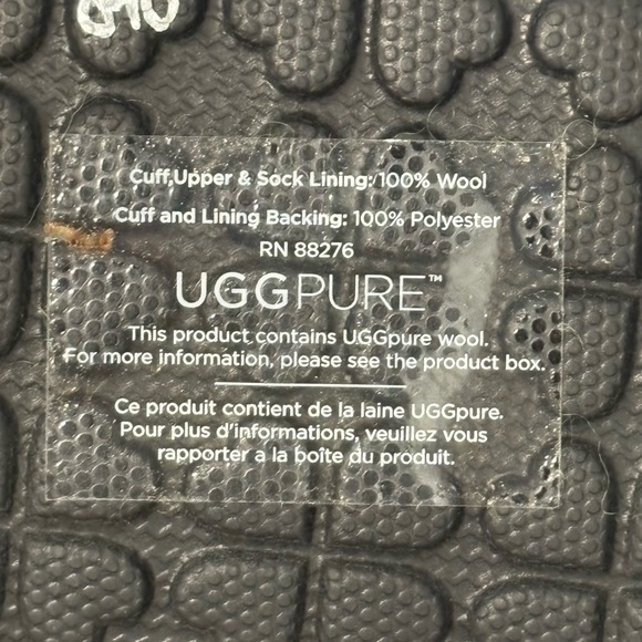 NWOT UGG Pure women’s gray suede hearts & red stitching/black wool shoes, Size 7 - Picture 6 of 16